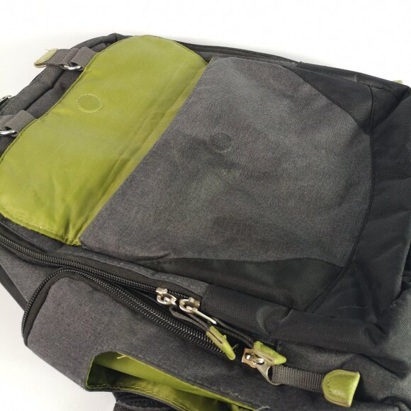Eddie Bauer First Adventure Baby Diaper Bag Backpack Grey/Green w/changing mat - Picture 7 of 15